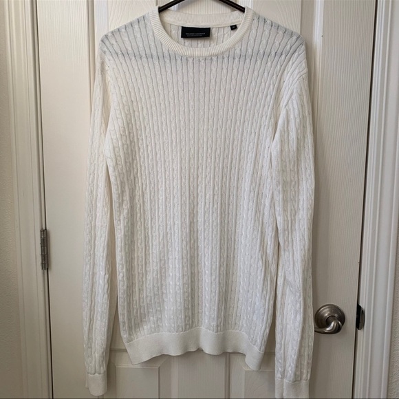 Tailored Originals Nordic and Modern Living Cable Knit Pullover Medium Cream - Picture 1 of 5
